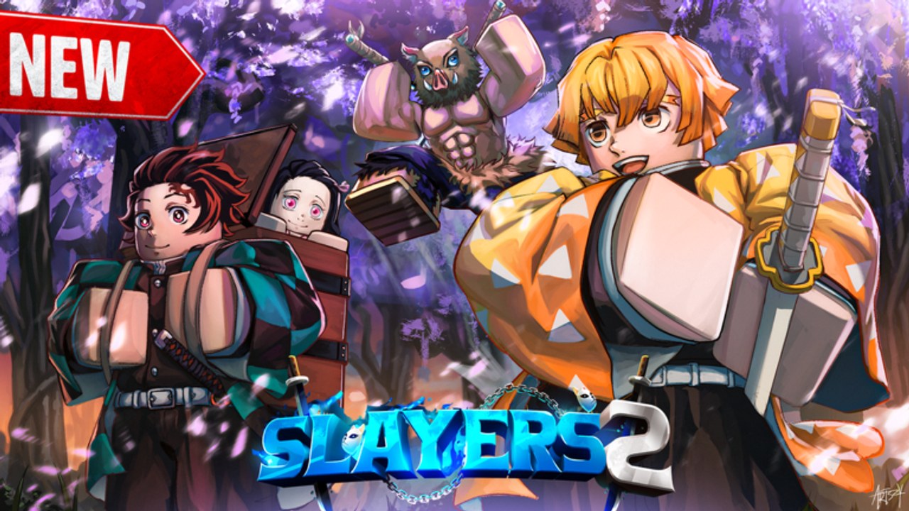 Project Slayers 2 Roblox combat screenshot of a slayer facing a glowing demon enemy